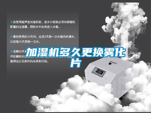 加濕機多久更換霧化片