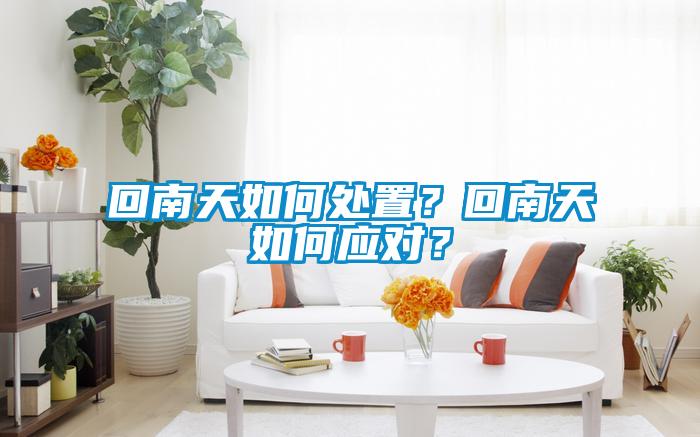 回南天如何處置？回南天如何應對？
