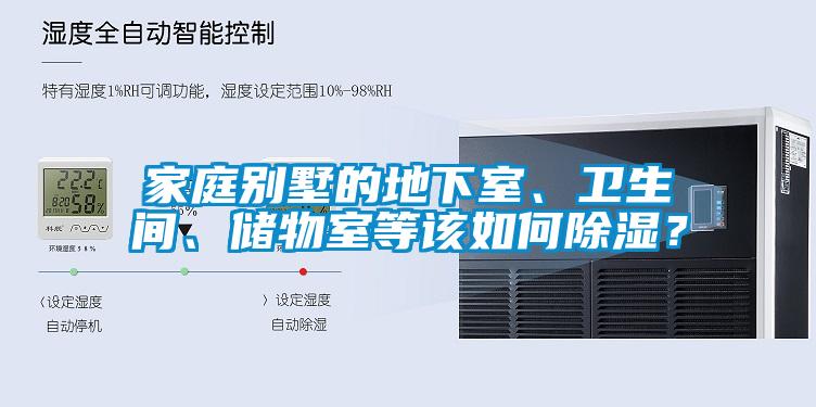 家庭別墅的地下室、衛生間、儲物室等該如何除濕？