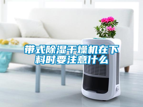 帶式除濕干燥機在下料時(shí)要注意什么