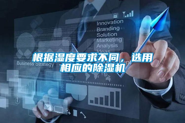 根據濕度要求不同，選用相應的除濕機