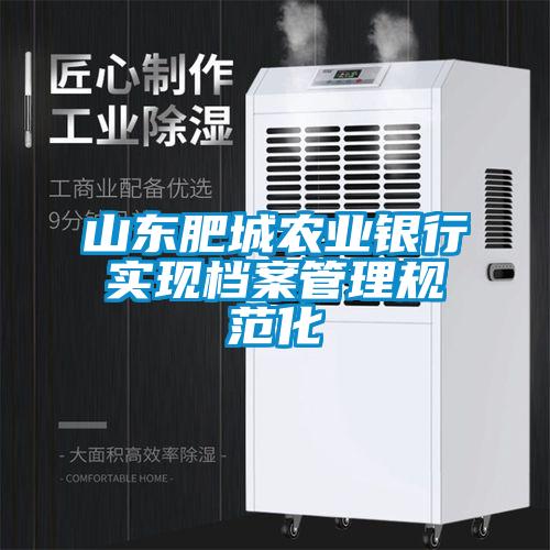 山東肥城農業(yè)銀行實(shí)現檔案管理規范化
