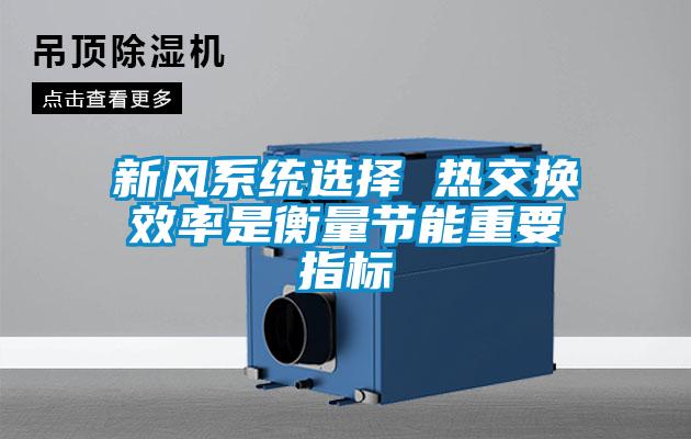 新風(fēng)系統選擇 熱交換效率是衡量節能重要指標