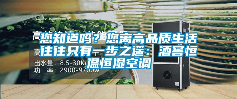 您知道嗎？您離高品質(zhì)生活往往只有一步之遙：酒窖恒溫恒濕空調