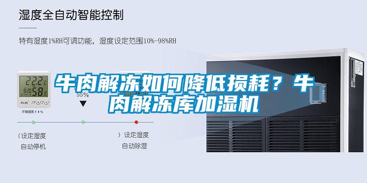 牛肉解凍如何降低損耗？牛肉解凍庫加濕機