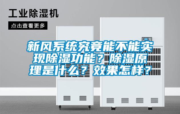 新風(fēng)系統究竟能不能實(shí)現除濕功能？除濕原理是什么？效果怎樣？