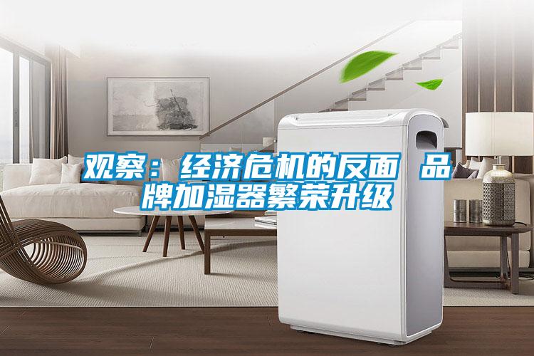 觀(guān)察：經(jīng)濟危機的反面 品牌加濕器繁榮升級