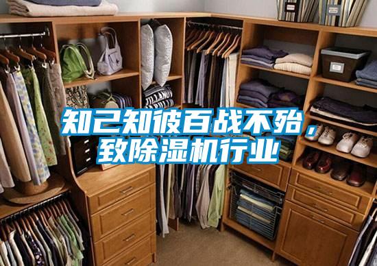 知己知彼百戰不殆，致除濕機行業(yè)