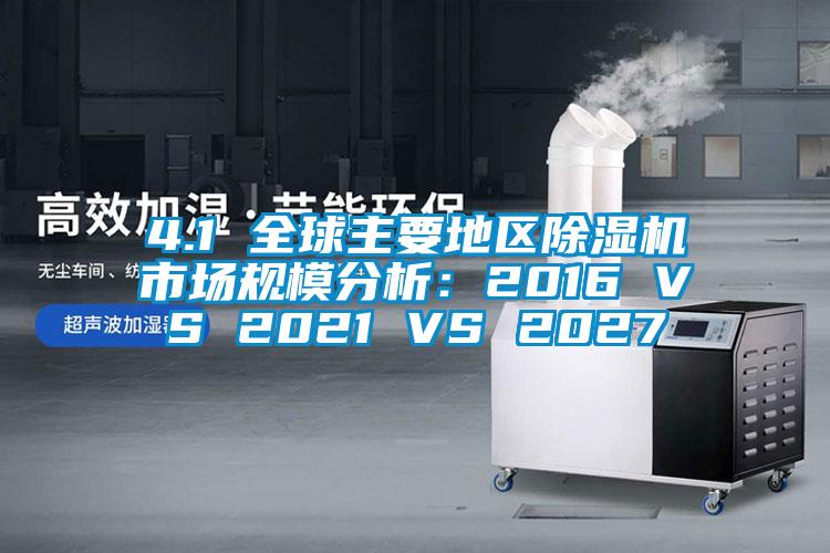 4.1 全球主要地區除濕機市場(chǎng)規模分析：2016 VS 2021 VS 2027