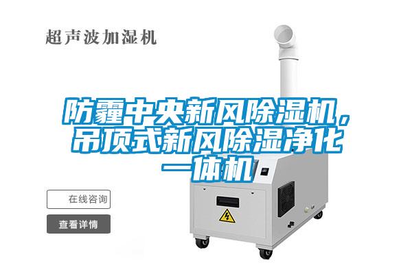 防霾中央新風(fēng)除濕機，吊頂式新風(fēng)除濕凈化一體機