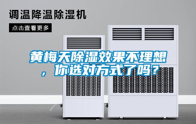 黃梅天除濕效果不理想，你選對方式了嗎？