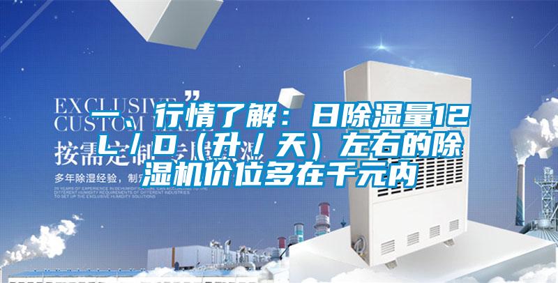 一、行情了解：日除濕量12L／D（升／天）左右的除濕機價(jià)位多在千元內