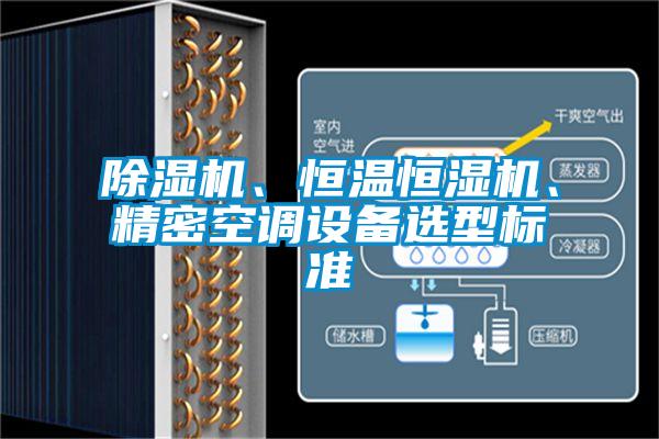除濕機、恒溫恒濕機、精密空調設備選型標準