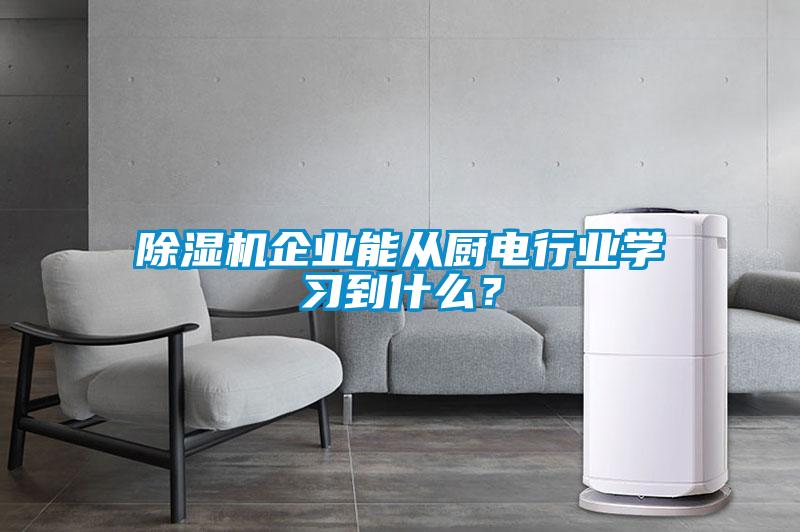 除濕機企業(yè)能從廚電行業(yè)學(xué)習到什么？