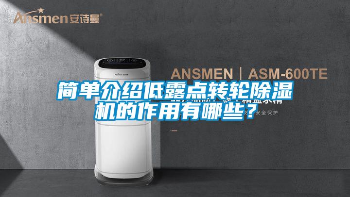 簡(jiǎn)單介紹低露點(diǎn)轉輪除濕機的作用有哪些？