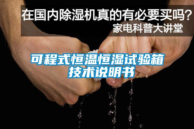 可程式恒溫恒濕試驗箱 技術(shù)說(shuō)明書(shū)