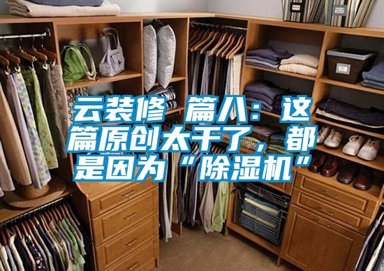 云裝修 篇八：這篇原創(chuàng  )太干了，都是因為“除濕機”