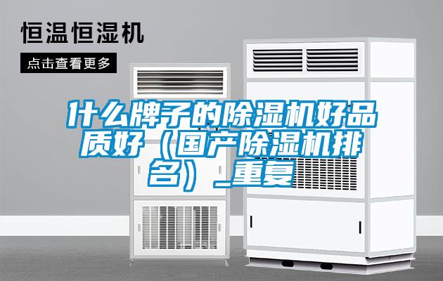 什么牌子的除濕機好品質(zhì)好（國產(chǎn)除濕機排名）_重復