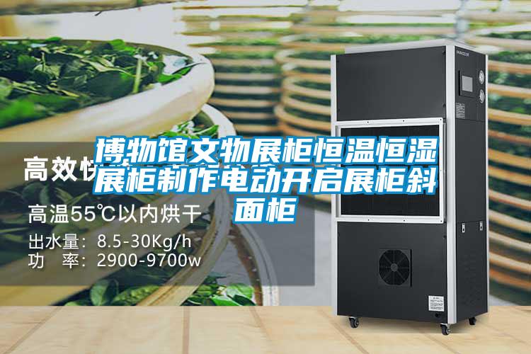 博物館文物展柜恒溫恒濕展柜制作電動(dòng)開(kāi)啟展柜斜面柜