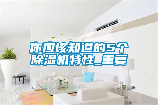 你應該知道的5個(gè)除濕機特性_重復