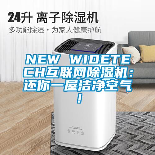 NEW WIDETECH互聯(lián)網(wǎng)除濕機：還你一屋潔凈空氣！