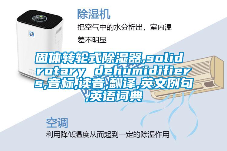 固體轉輪式除濕器,solid rotary dehumidifiers,音標,讀音,翻譯,英文例句,英語(yǔ)詞典