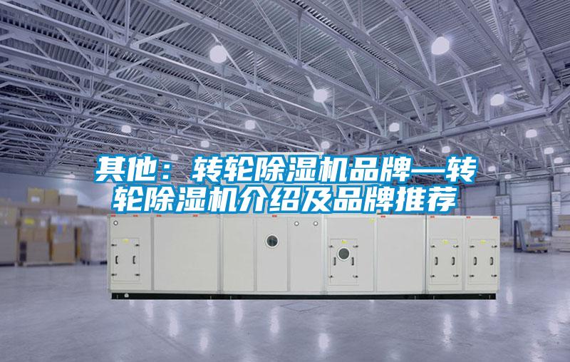 其他：轉輪除濕機品牌—轉輪除濕機介紹及品牌推薦