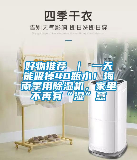 好物推薦 ｜ 一天能吸掉40瓶水！梅雨季用除濕機，家里不再有“濕”意