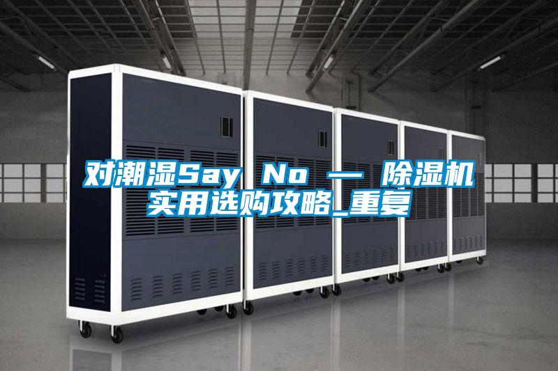 對潮濕Say No — 除濕機實(shí)用選購攻略_重復