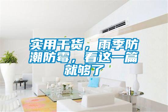 實(shí)用干貨，雨季防潮防霉，看這一篇就夠了