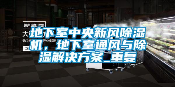 地下室中央新風(fēng)除濕機，地下室通風(fēng)與除濕解決方案_重復