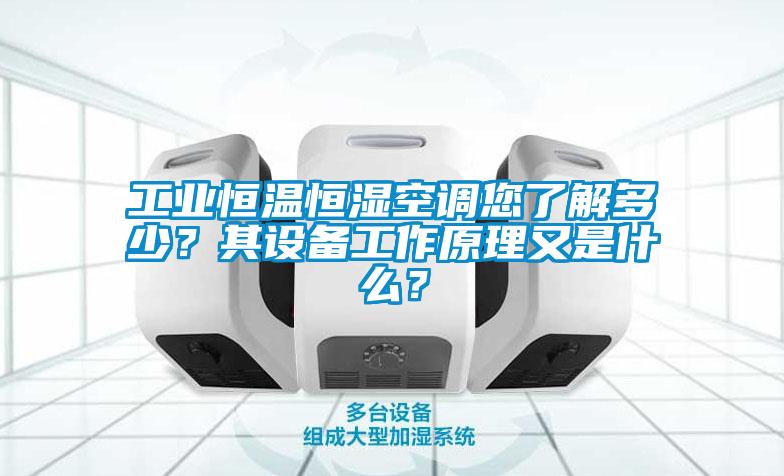工業(yè)恒溫恒濕空調您了解多少？其設備工作原理又是什么？