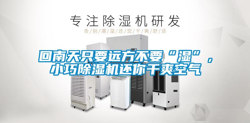回南天只要遠方不要“濕”，小巧除濕機還你干爽空氣