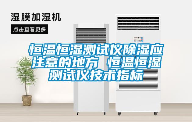 恒溫恒濕測試儀除濕應注意的地方 恒溫恒濕測試儀技術(shù)指標