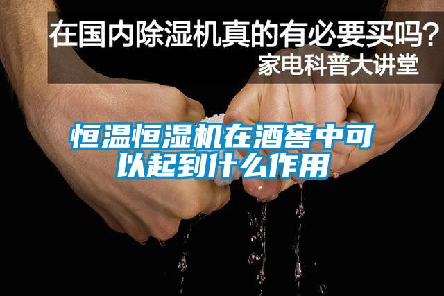 恒溫恒濕機在酒窖中可以起到什么作用