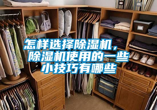怎樣選擇除濕機， 除濕機使用的一些小技巧有哪些