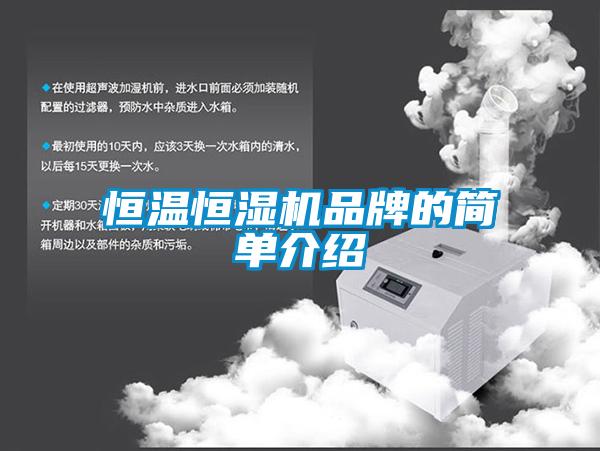 恒溫恒濕機品牌的簡(jiǎn)單介紹