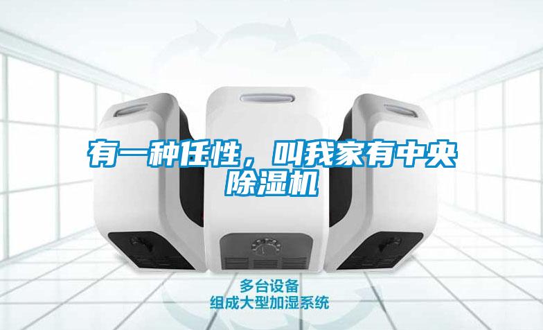有一種任性，叫我家有中央除濕機