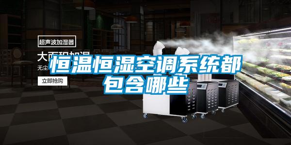 恒溫恒濕空調系統都包含哪些
