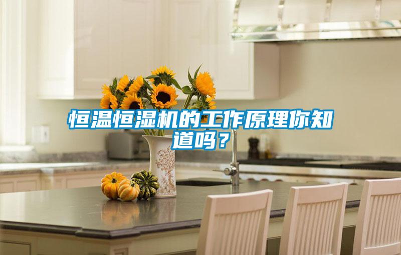 恒溫恒濕機的工作原理你知道嗎？