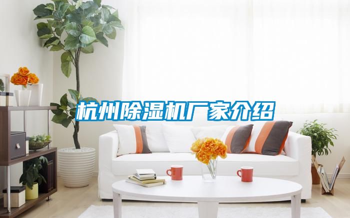 杭州除濕機廠(chǎng)家介紹