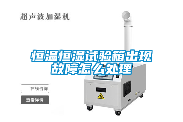 恒溫恒濕試驗箱出現故障怎么處理