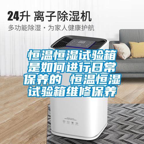 恒溫恒濕試驗箱是如何進(jìn)行日常保養的 恒溫恒濕試驗箱維修保養