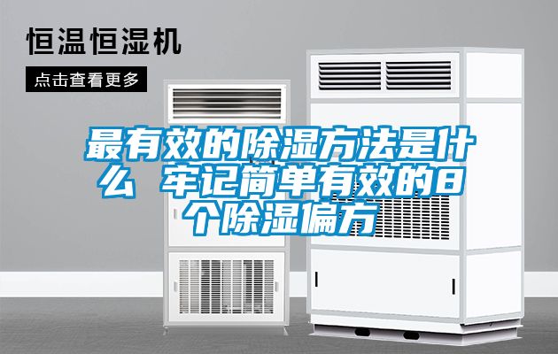 最有效的除濕方法是什么 牢記簡(jiǎn)單有效的8個(gè)除濕偏方