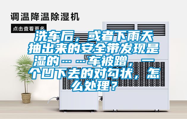 洗車(chē)后，或者下雨天抽出來(lái)的安全帶發(fā)現是濕的……車(chē)被蹭，一個(gè)凹下去的對勾狀，怎么處理？