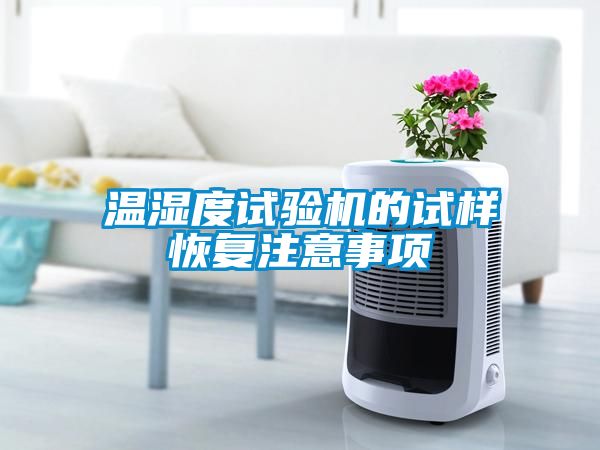 溫濕度試驗機的試樣恢復注意事項