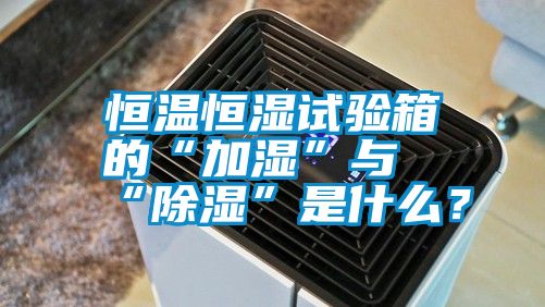 恒溫恒濕試驗箱的“加濕”與“除濕”是什么？