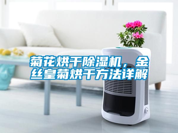 菊花烘干除濕機，金絲皇菊烘干方法詳解
