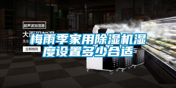 梅雨季家用除濕機濕度設置多少合適