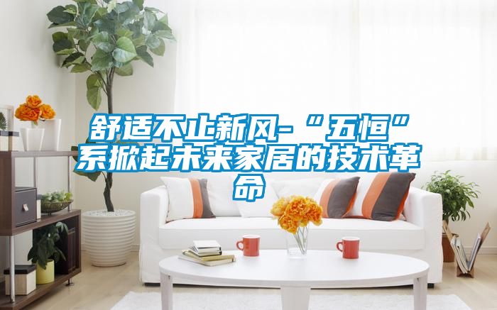 舒適不止新風(fēng)-“五恒”系掀起未來(lái)家居的技術(shù)革命